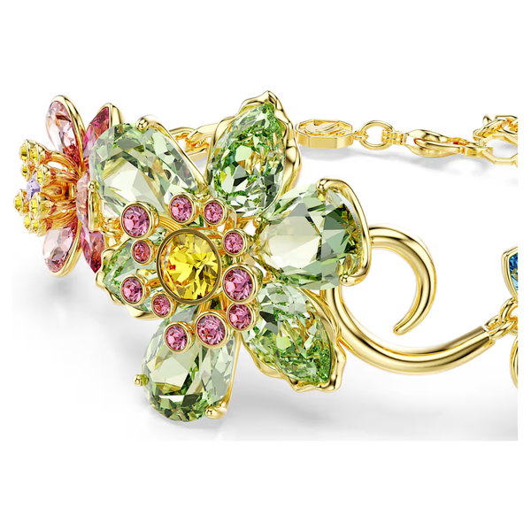 Swarovski Idyllia arany színű karkötő színes kristályokkal 5717156