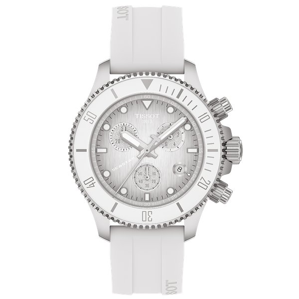 Tissot Seastar 1000 fehér számlapos quartz chronograph karóra T1202171701100