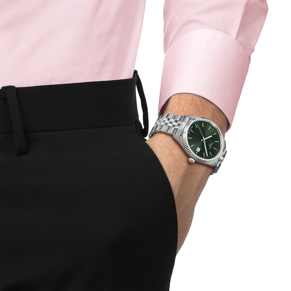 Tissot Tissot Ballade fémszíjas zöld férfi karóra T1564101109100