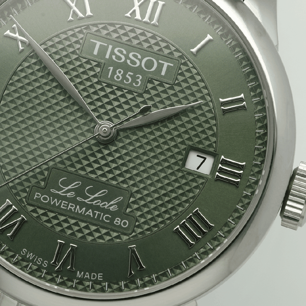 Tissot Le Locle Powermatic 80 zöld számlapos férfi karóra T0064071109300