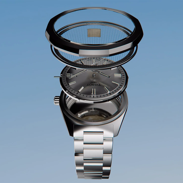 Tissot PRC 100 Solar ezüst színű fémszíjas férfi karóra T1514221103100