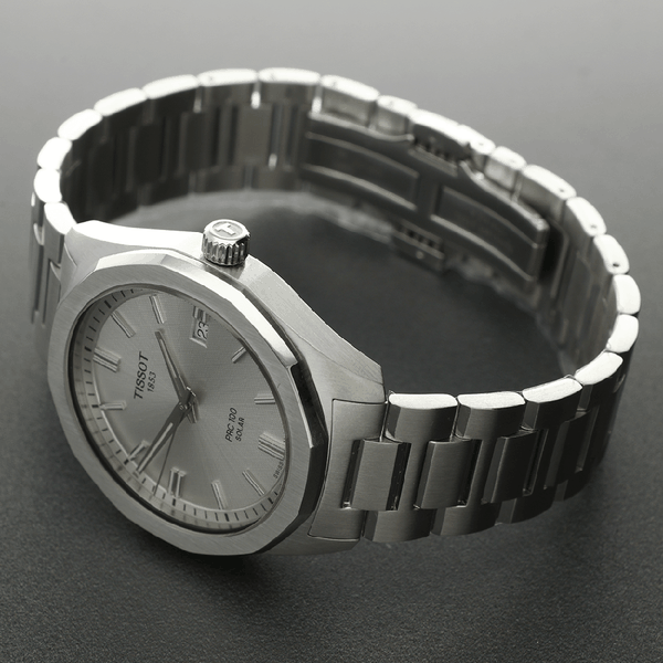 Tissot PRC 100 Solar ezüst színű fémszíjas férfi karóra T1514221103100