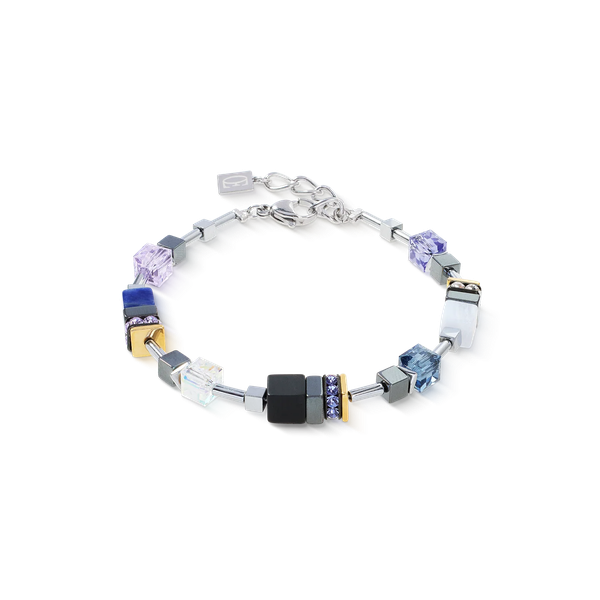 Coeur de Lion GeoCUBE precious Motion kék-ezüst karkötő 3017/30-0708