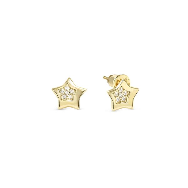Nomination Petite Sparkle csillag aranyozott ezüst fülbevaló 242304/009