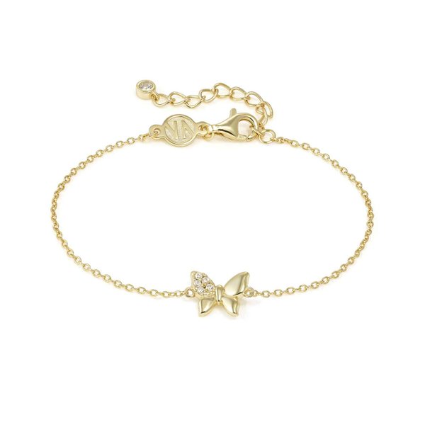 Nomination Petite Sparkle pillangó aranyozott ezüst karkötő 242300/042