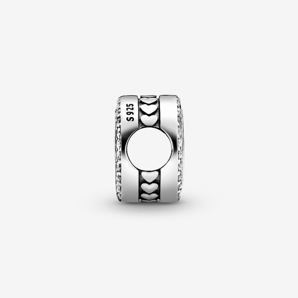 Pandora ékszer Gravírozható szikrázó kör ezüst charm 798747C01