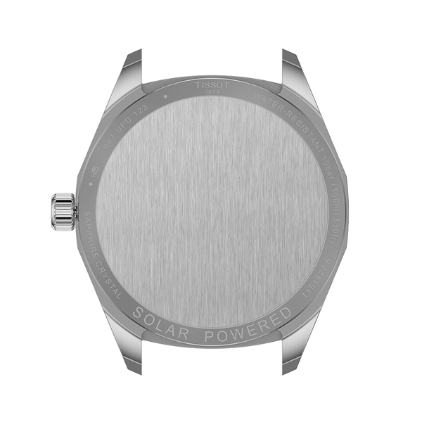Tissot PRC 100 Solar fehér számlapos barna bőrszíjas férfi karóra T1514221603100