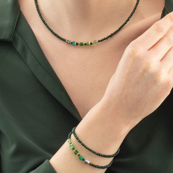 Coeur de Lion Joyful colours update arany-zöld karkötő 4464/30-0500