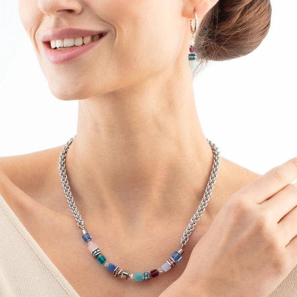 Coeur de Lion GeoCUBE Fusion Summer ezüst couture nyaklánc 3021/10-1550