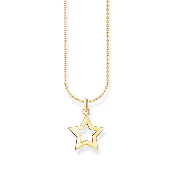 Thomas Sabo Aranyozott ezüst nyaklánc csillag medállal SCKE150387