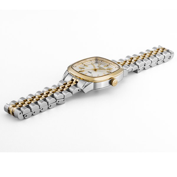 Roamer Stella arany és ezüst szíjas gyöngyház számlapos női karóra 966847472020
