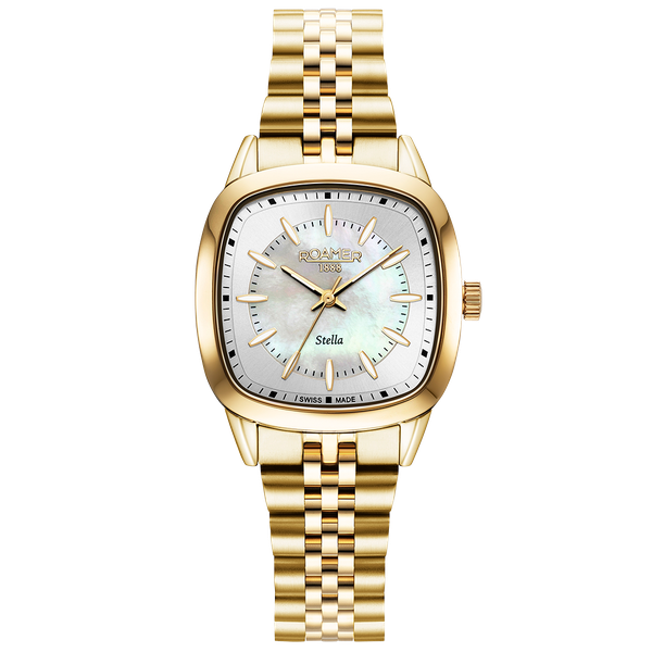 Roamer Stella arany színű gyöngyház számlapos női karóra 966847482020