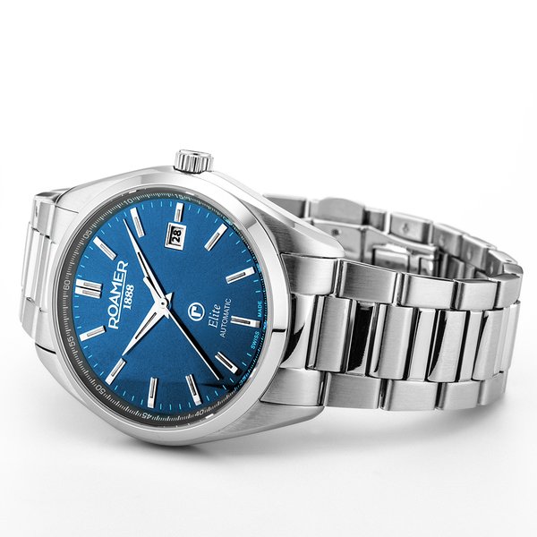 Roamer Elite kék számlapos automata férfi óra 970983414520
