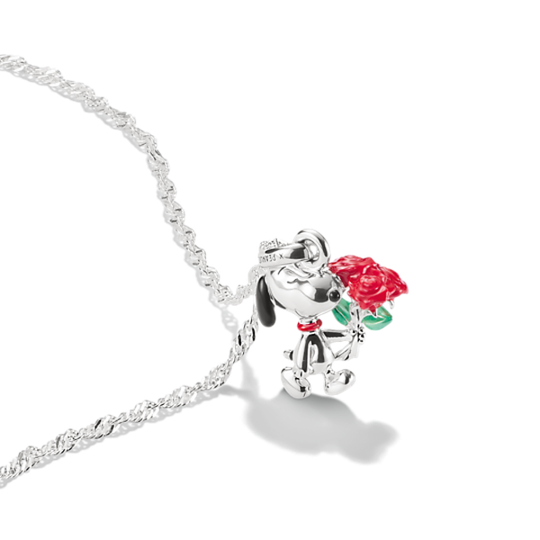 Thomas Sabo Snoopy ezüst nyaklánc rózsával KE2353-664-7