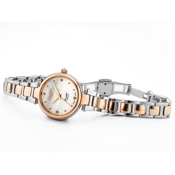 Roamer Dreamline Diamond gyémánt indexes gyöngyház rozé és ezüst női karóra 967847492050