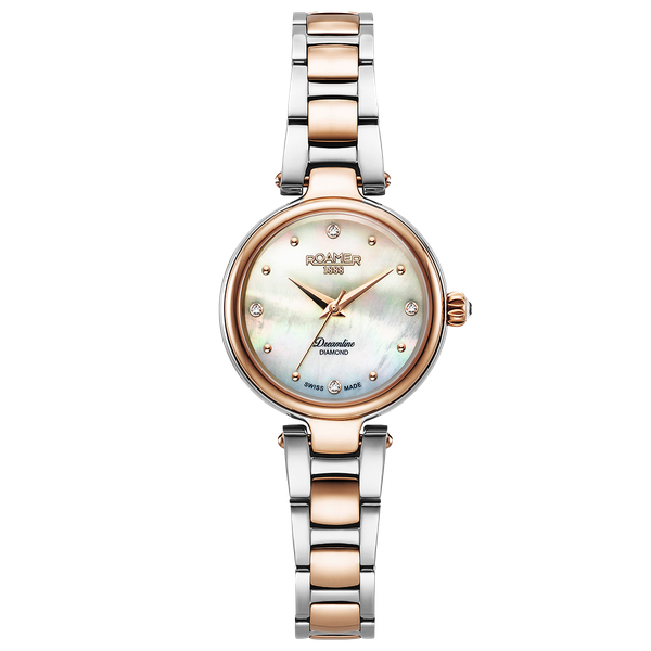 Roamer Dreamline Diamond gyémánt indexes gyöngyház rozé és ezüst női karóra 967847492050