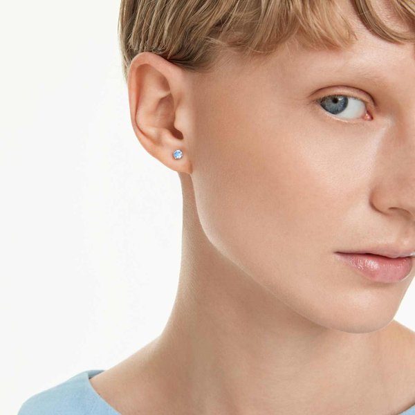Swarovski Stilla Attract bedugós fülbevaló kék kristállyal 5734250