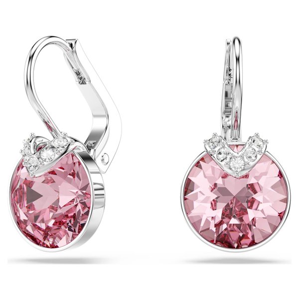 Swarovski Bella V csepp alakú fülbevaló rózsaszín kristállyal 5734235