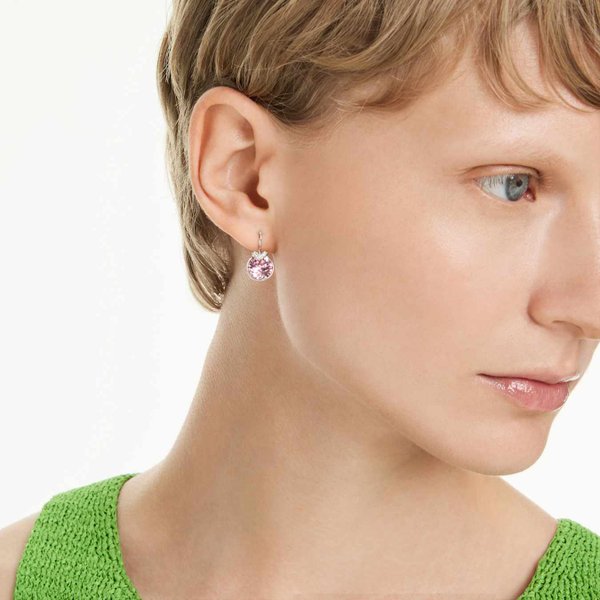 Swarovski Bella V csepp alakú fülbevaló rózsaszín kristállyal 5734235