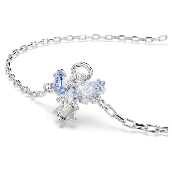 Swarovski Magic ezüst színű karkötő kék angyal kristállyal 5734263
