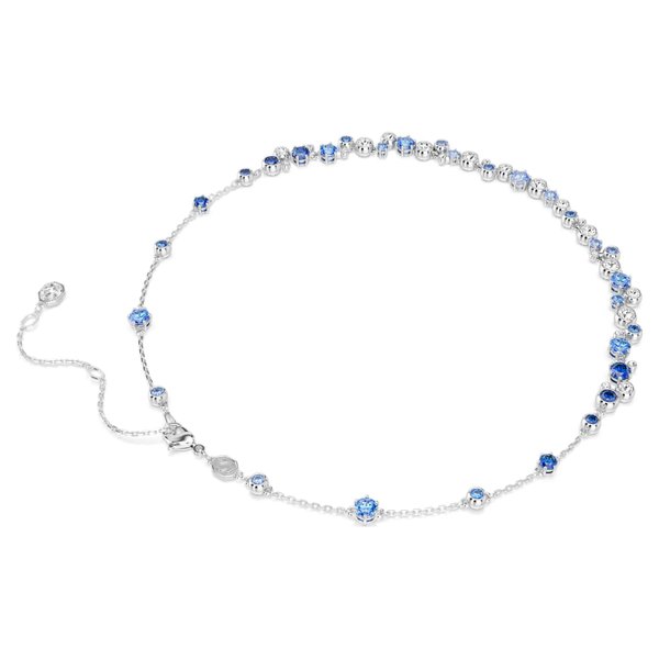 Swarovski Constella ezüst színű nyaklánc kék kristályokkal 5732255