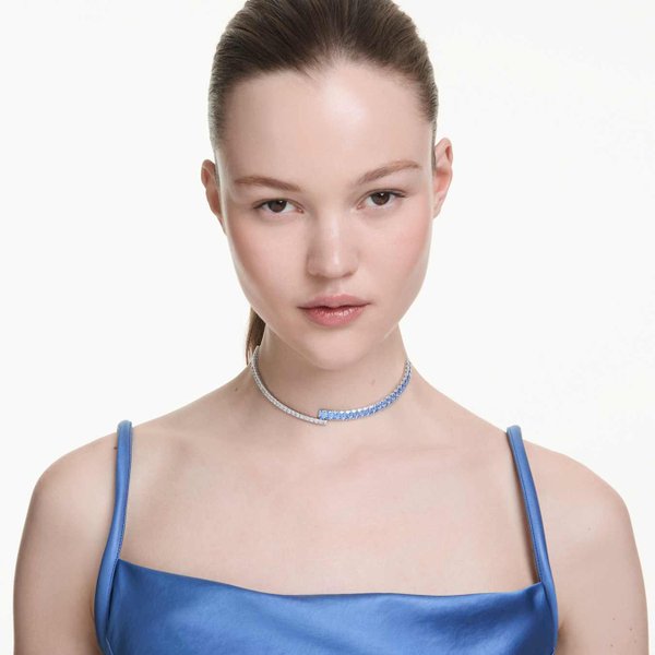 Swarovski Matrix choker nyaklánc kék fehér kristállyal 5722464