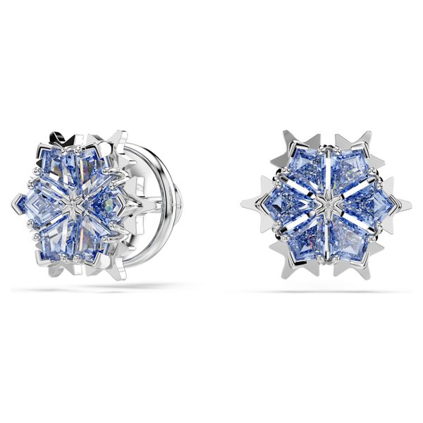 Swarovski Magic ezüst színű hópehely fülbevaló kék kristállyal 5734242