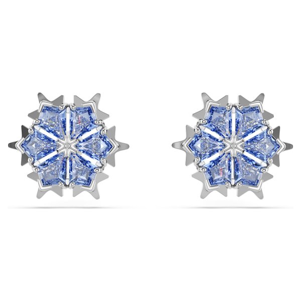 Swarovski Magic ezüst színű hópehely fülbevaló kék kristállyal 5734242