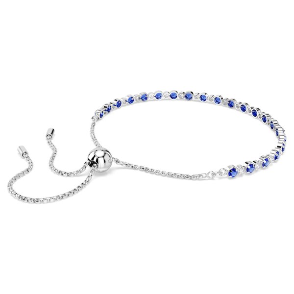 Swarovski Matrix ezüst színű sliding karkötő kék kristállyal 5725854