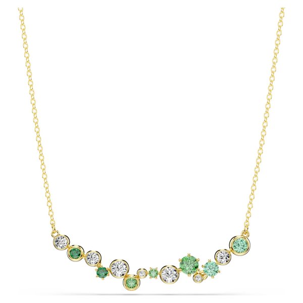 Swarovski Constella arany színű állítható nyaklánc zöld kristállyal 5732247