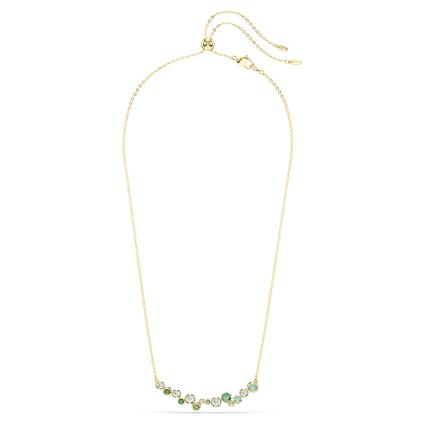 Swarovski Constella arany színű állítható nyaklánc zöld kristállyal 5732247