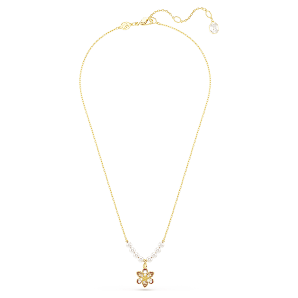 Swarovski Idyllia arany színű kristálygyöngyös nyaklánc virág medállal 5723140