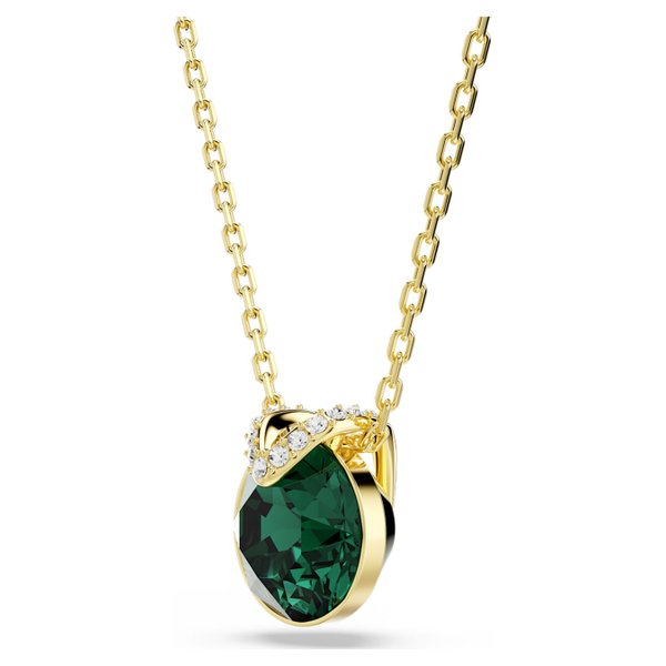 Swarovski Bella V medál arany színű nyaklánc zöld kristállyal 5735387