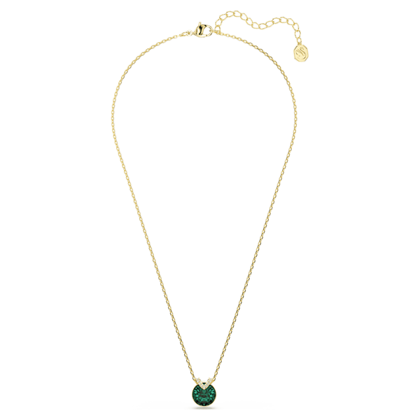 Swarovski Bella V medál arany színű nyaklánc zöld kristállyal 5735387