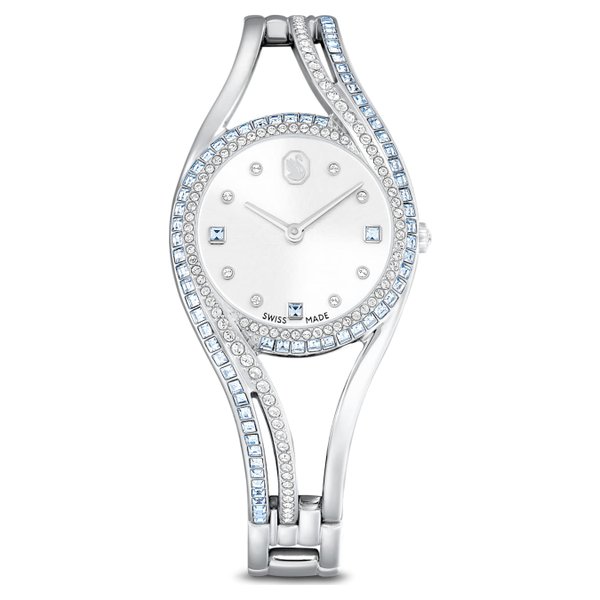 Swarovski Hyperbola kék kristályos ezüst színű női óra 5715463