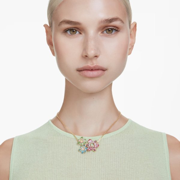 Swarovski Idyllia arany színű nyaklánc színes kristályokkal 5721668