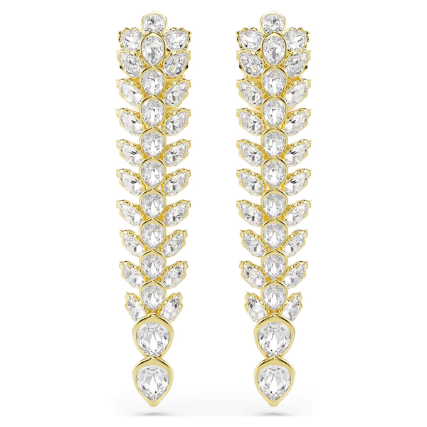 Swarovski Idyllia arany színű fülbevaló csepp alakú kristályokkal 5723138