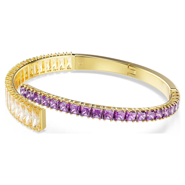 Swarovski Matrix arany színű lila sárga kristályos karperec 5731049