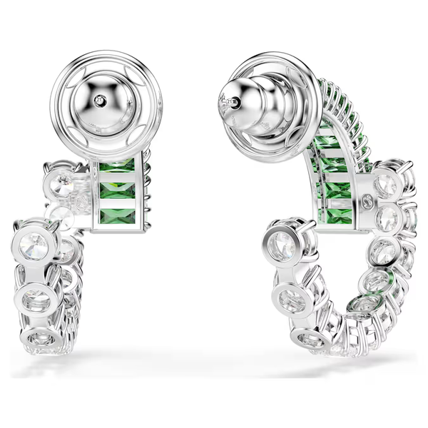 Swarovski Matrix ezüst színű fülbevaló zöld kristállyal 5732264