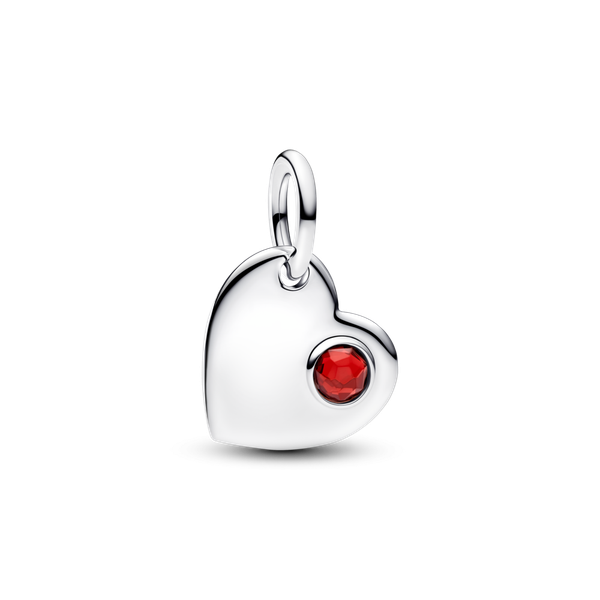 Pandora ékszer Gravírozható szív Január függő ezüst charm 794295C01