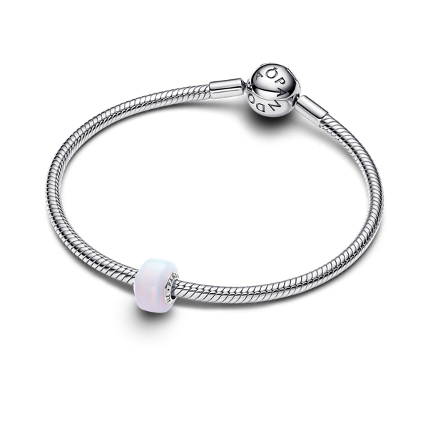 Pandora ékszer Opálfényű fehér mini üveg charm 794245C01