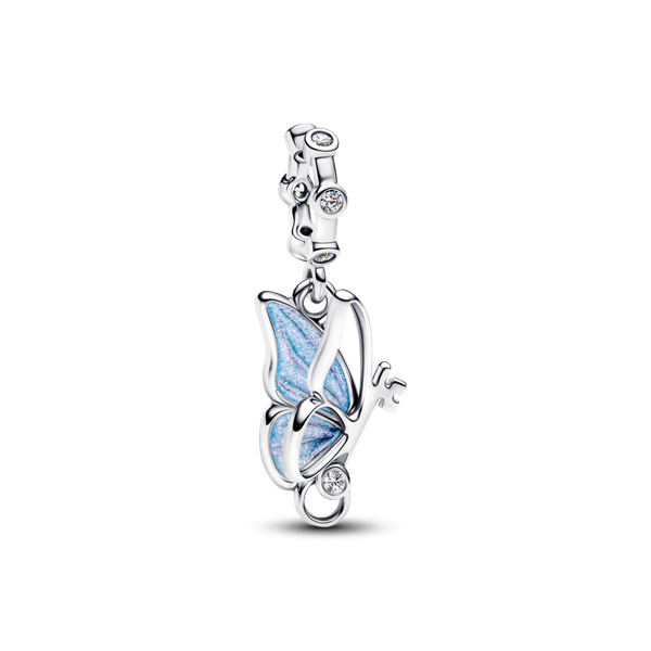 Pandora ékszer Kék pillangó függő ezüst charm 794241C01