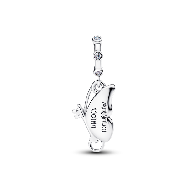 Pandora ékszer Kék pillangó függő ezüst charm 794241C01