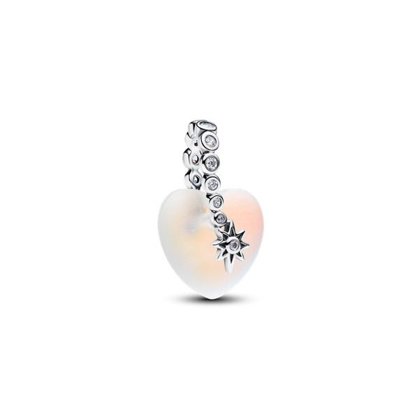 Pandora ékszer Hullócsillag és szív függő ezüst charm 794143C01