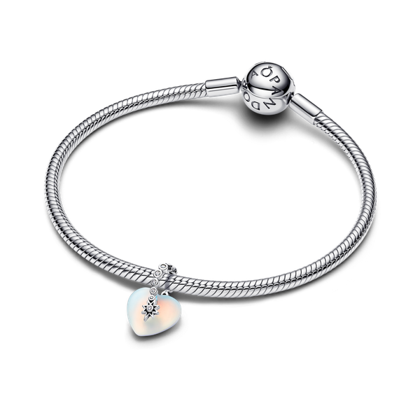 Pandora ékszer Hullócsillag és szív függő ezüst charm 794143C01