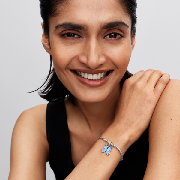 Pandora ékszer Kék pillangó osztható ezüst charm 794244C01