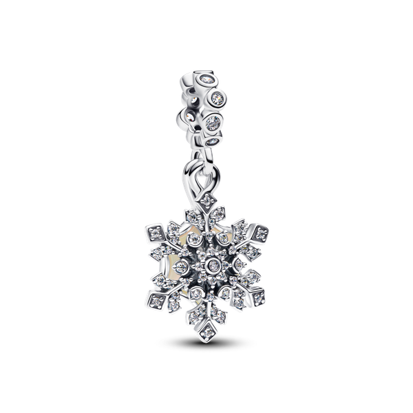 Pandora ékszer Hópehely dupla függő ezüst charm 794142C01