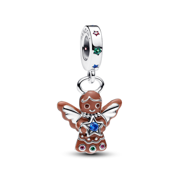 Pandora ékszer Mézeskalács angyal függő ezüst charm 794247C01