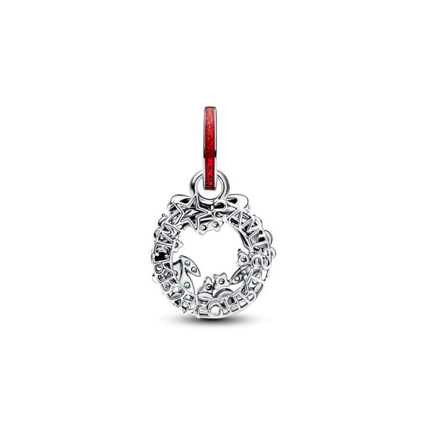 Pandora ékszer Karácsonyi koszorú függő ezüst charm 794238C01