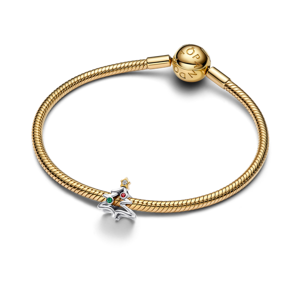 Pandora ékszer Karácsonyfa ezüst charm csillaggal 764248C01